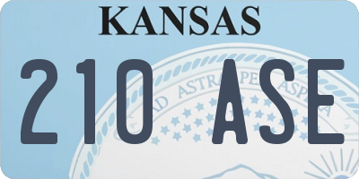 KS license plate 210ASE