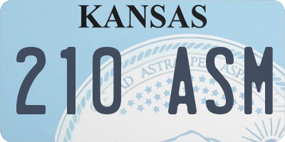 KS license plate 210ASM