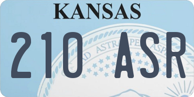 KS license plate 210ASR