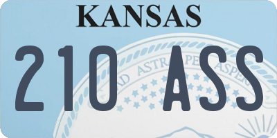 KS license plate 210ASS