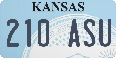 KS license plate 210ASU