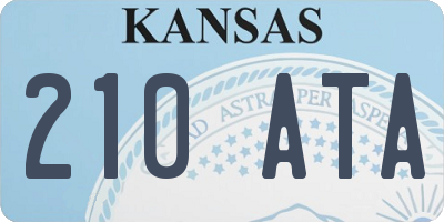 KS license plate 210ATA