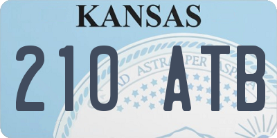 KS license plate 210ATB