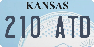 KS license plate 210ATD
