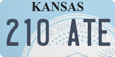 KS license plate 210ATE