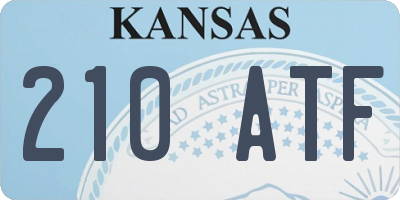 KS license plate 210ATF