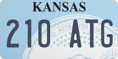 KS license plate 210ATG