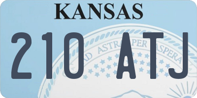 KS license plate 210ATJ