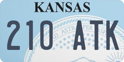 KS license plate 210ATK