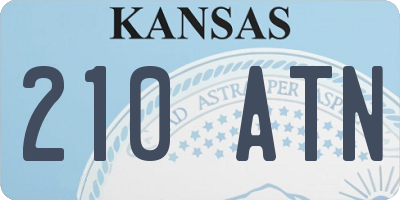 KS license plate 210ATN