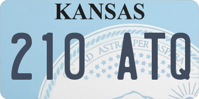 KS license plate 210ATQ