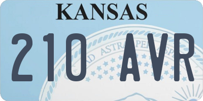 KS license plate 210AVR