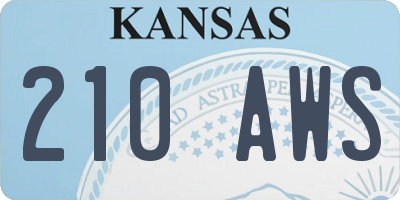 KS license plate 210AWS