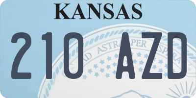 KS license plate 210AZD