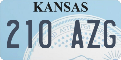 KS license plate 210AZG