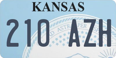 KS license plate 210AZH