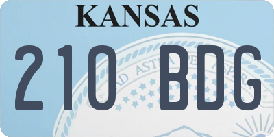 KS license plate 210BDG