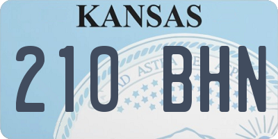 KS license plate 210BHN