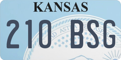 KS license plate 210BSG