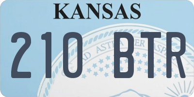 KS license plate 210BTR