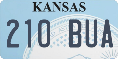 KS license plate 210BUA