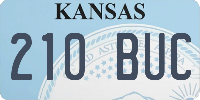KS license plate 210BUC
