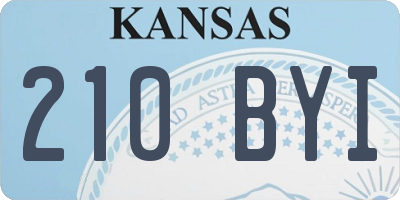 KS license plate 210BYI