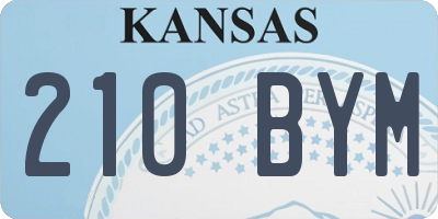 KS license plate 210BYM