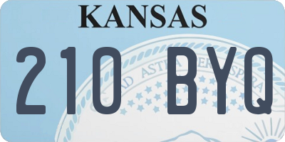KS license plate 210BYQ