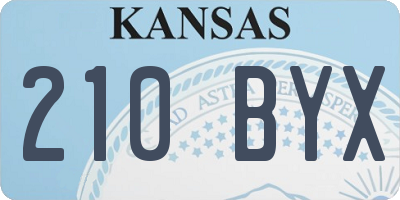 KS license plate 210BYX