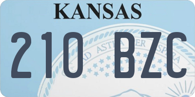 KS license plate 210BZC