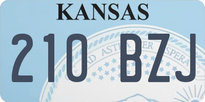 KS license plate 210BZJ