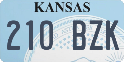 KS license plate 210BZK
