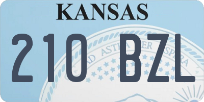 KS license plate 210BZL