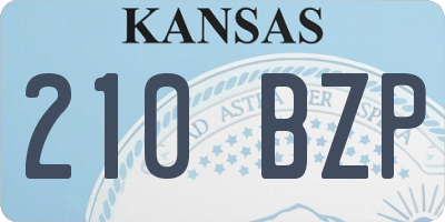 KS license plate 210BZP