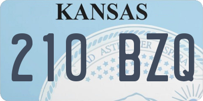 KS license plate 210BZQ