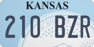 KS license plate 210BZR