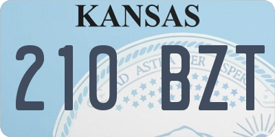 KS license plate 210BZT