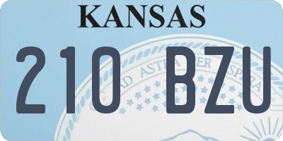 KS license plate 210BZU