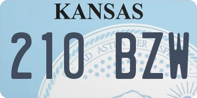 KS license plate 210BZW