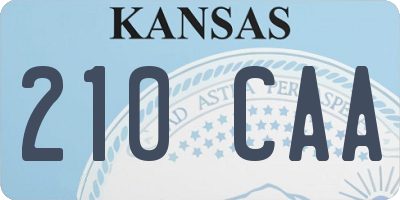 KS license plate 210CAA