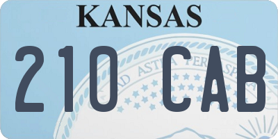 KS license plate 210CAB