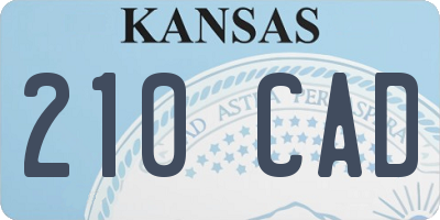 KS license plate 210CAD