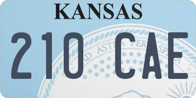 KS license plate 210CAE
