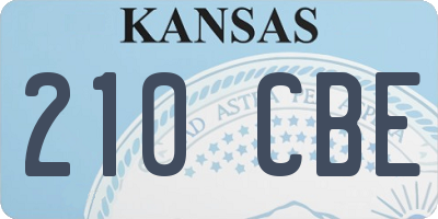 KS license plate 210CBE