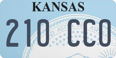 KS license plate 210CCO