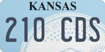 KS license plate 210CDS