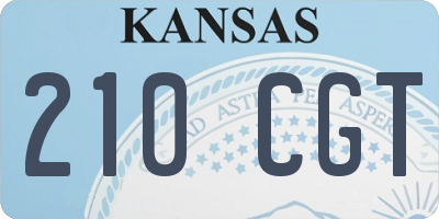 KS license plate 210CGT
