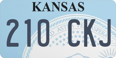 KS license plate 210CKJ