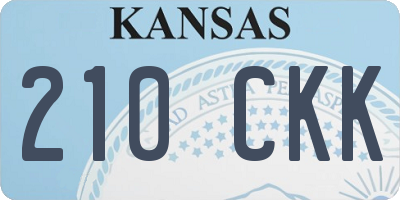 KS license plate 210CKK